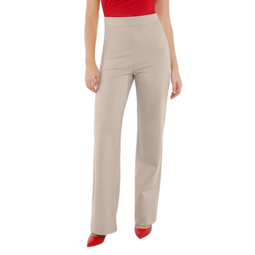 Shapewear Executive High Waisted Wide-Leg Ponte Pants with Tummy Control