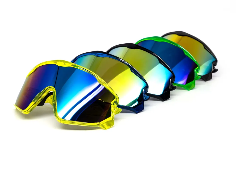 12-Pack Oversized Sport Shield Burnt Mirror Full-Frame Sunglasses
