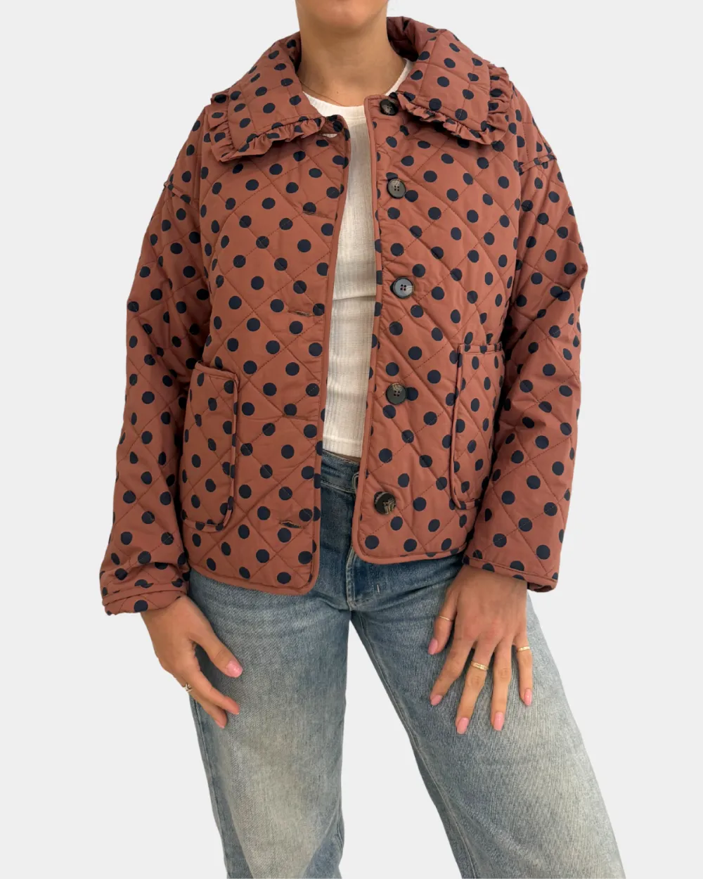 Polka Dot Quilted Jacket