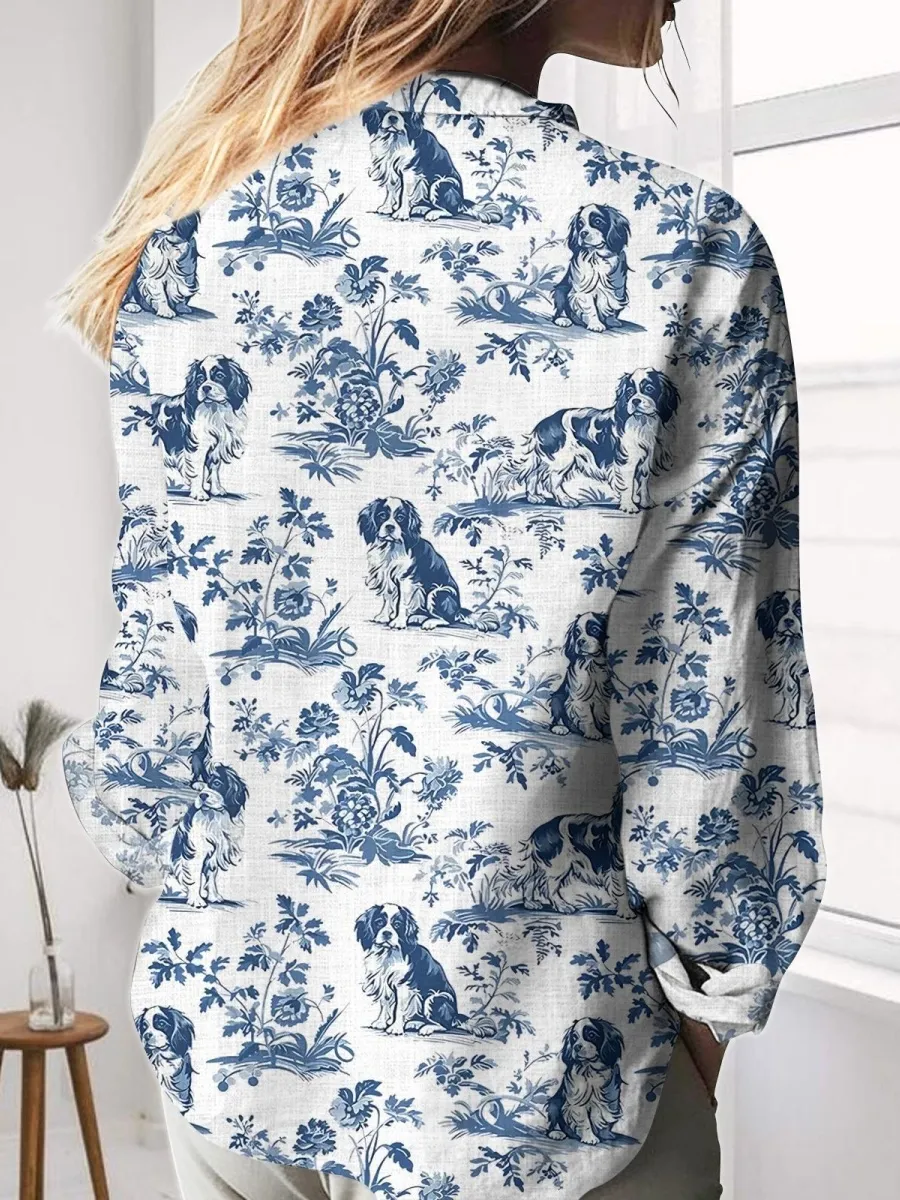 Vintage Floral Dog Shirt