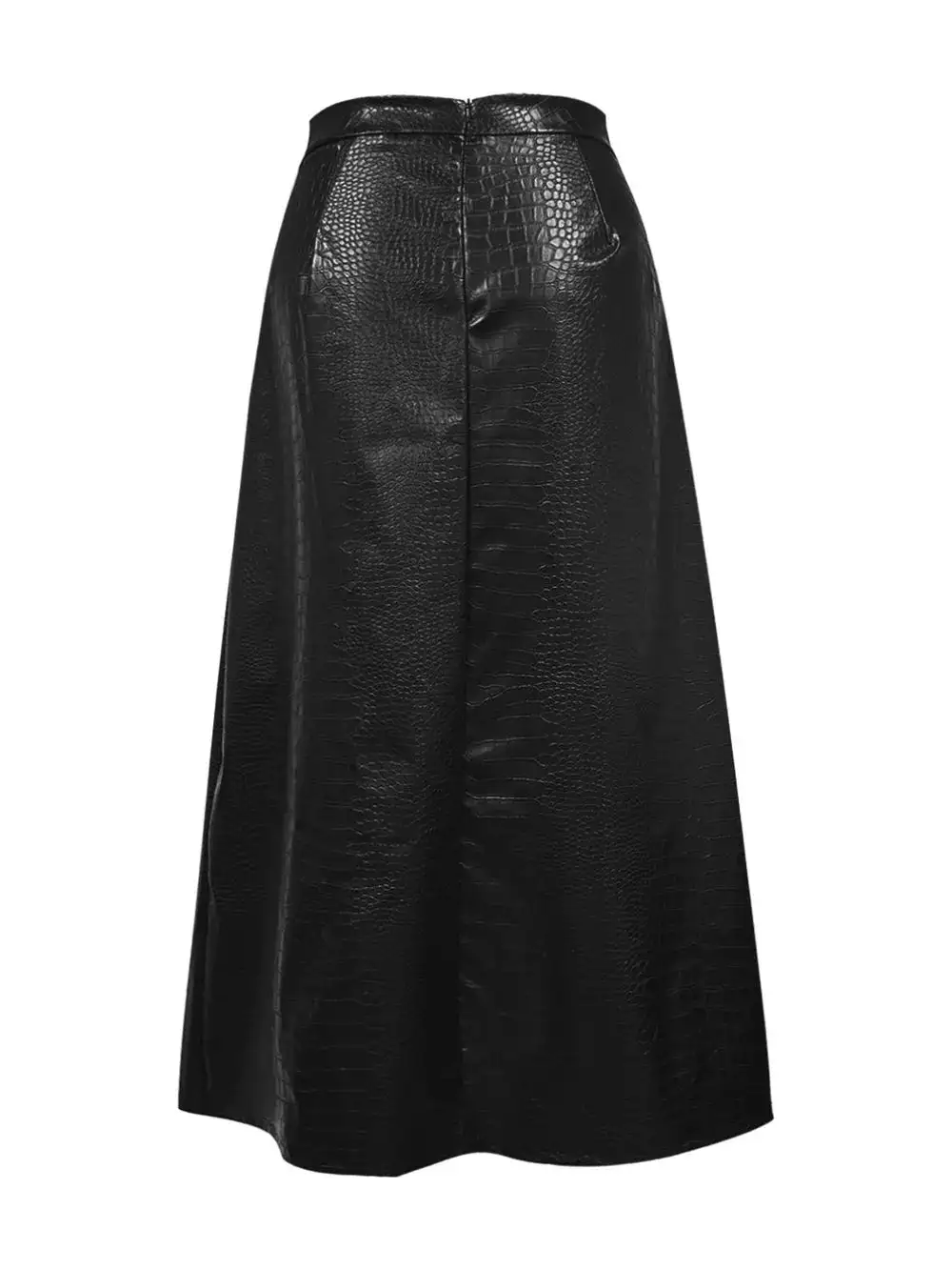 Stretch High Waisted Midi Skirt