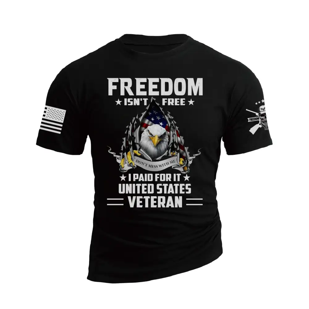 USA FLAG EAGLE FREEDOM GRAPHIC TEE