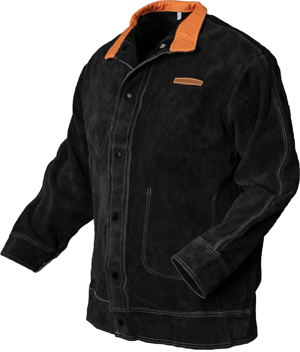 🧥 Heavy Duty Split Cowhide Leather Welding Jacket – Built for Protection. Trusted for Performance.