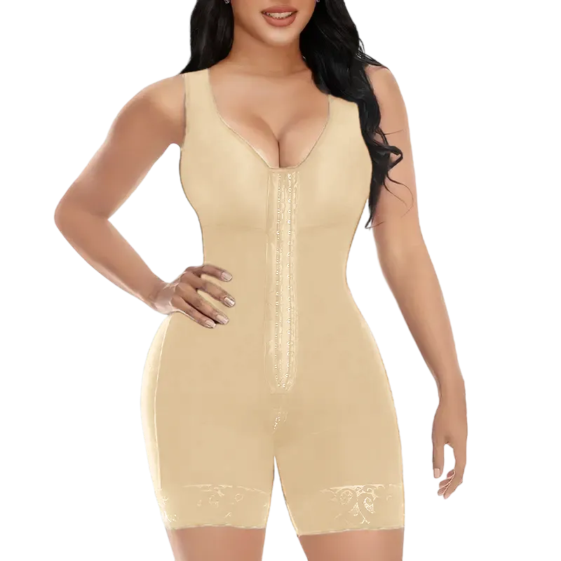 Women's Tummy Control Full Shapewear Butt Lifter with Zipper Crotch