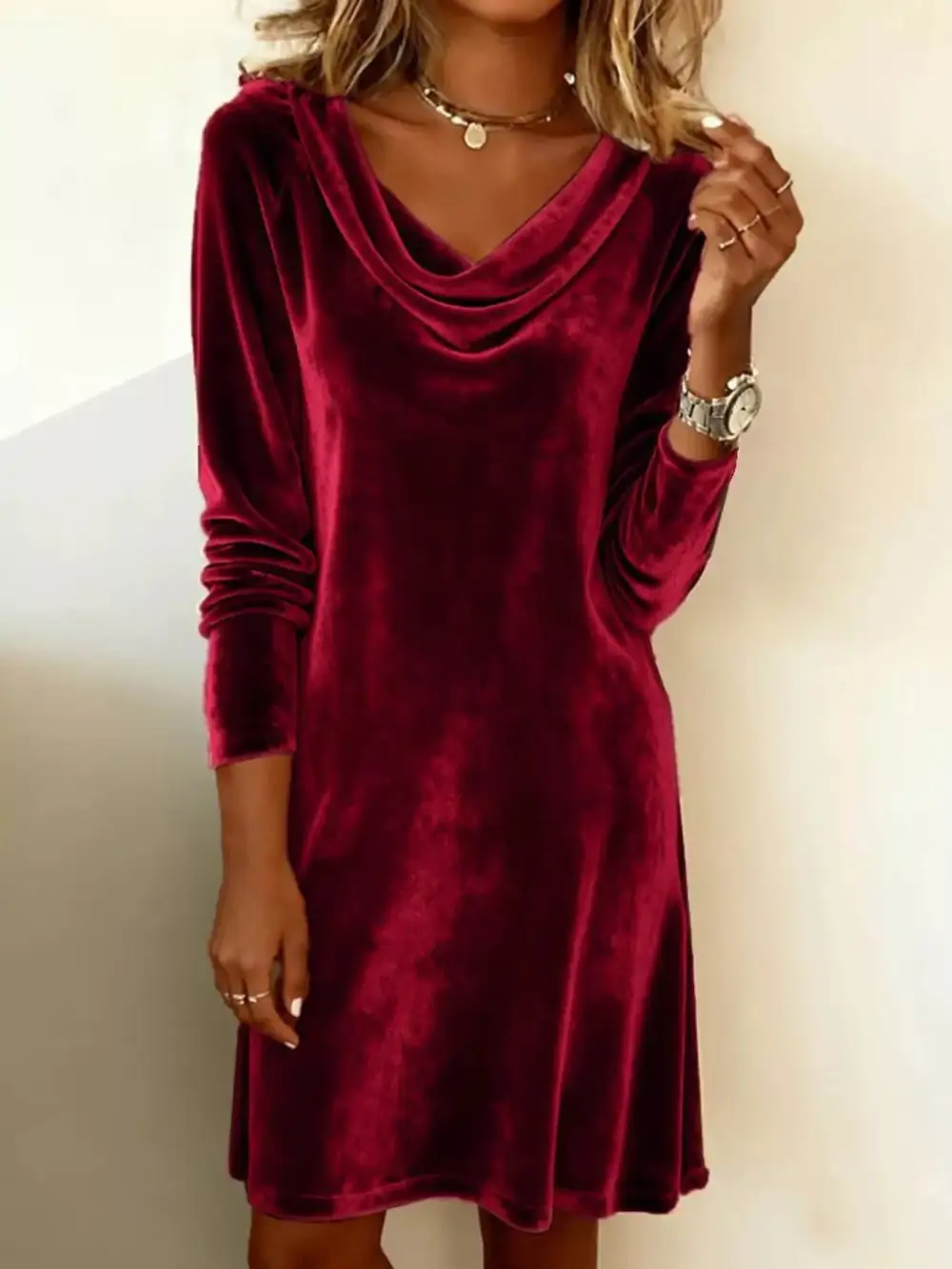 Long Sleeve Maxi Side Slit Dress