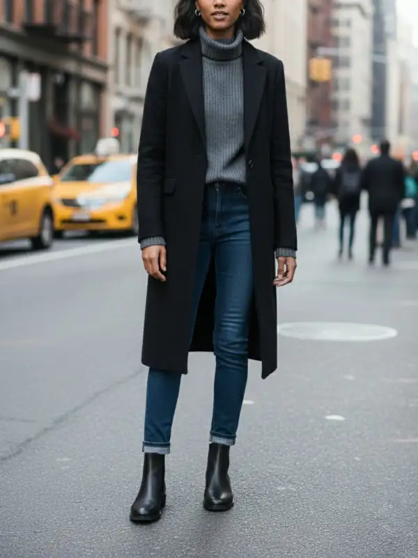 Women's Streamlined Casual Water Resistant Vegan Leather Chelsea Boots