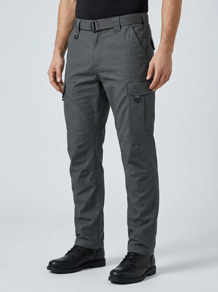 Outdoor-Ready Articulated Knee Tactical Detail Men's Work Pants