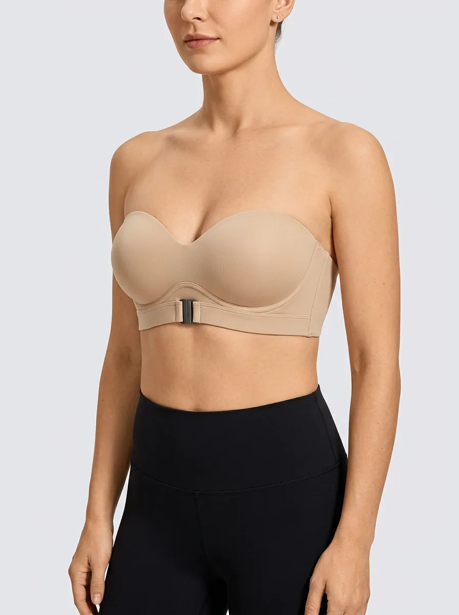 Women's Wide-Band Front-Closure Strapless Bra