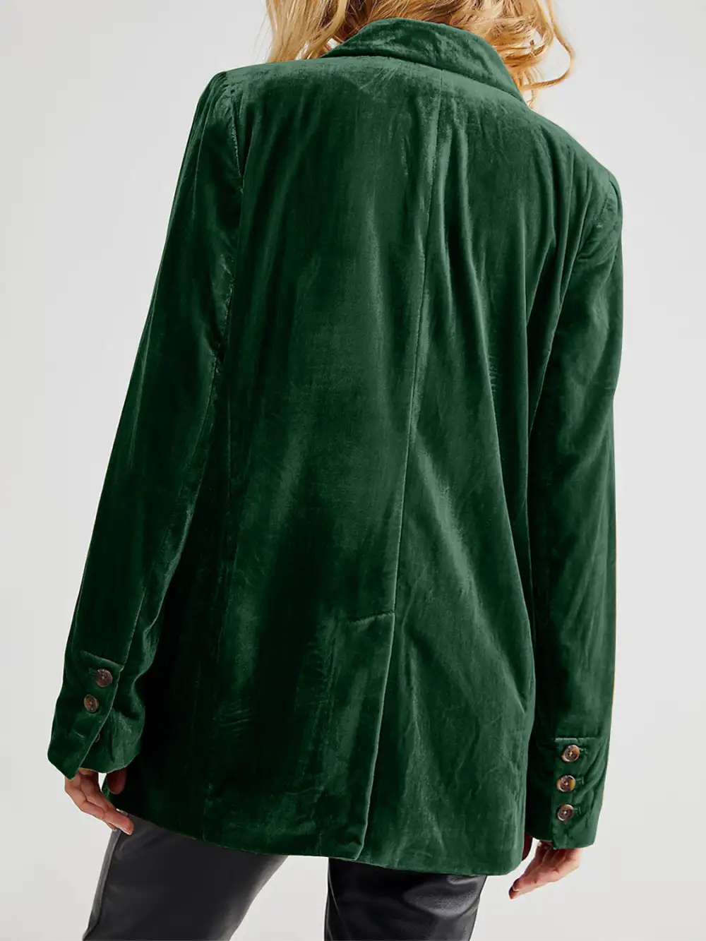Lapel-Collar Long-Sleeve Blazer