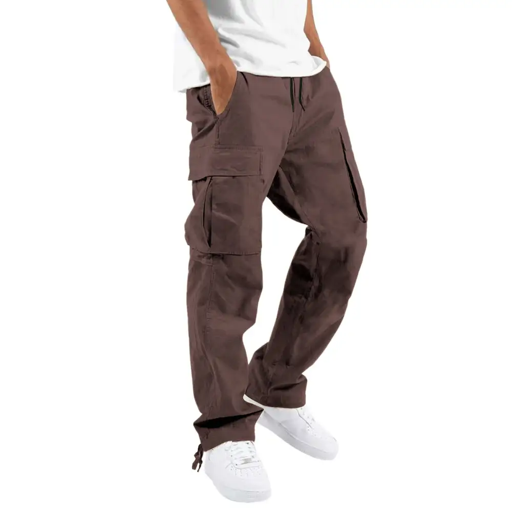 Men's Cargo Pants with Multifunctional Pockets and Relaxed Fit