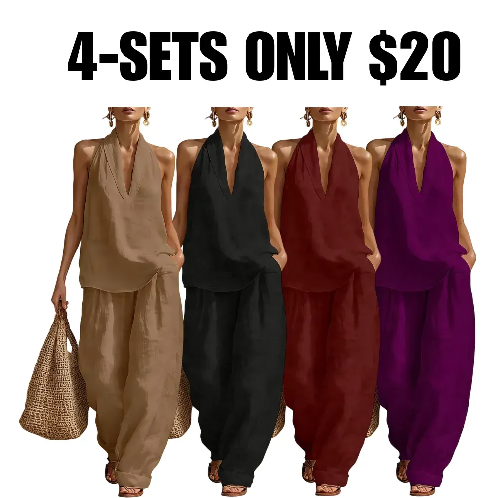 Boho Linen Two Piece Set