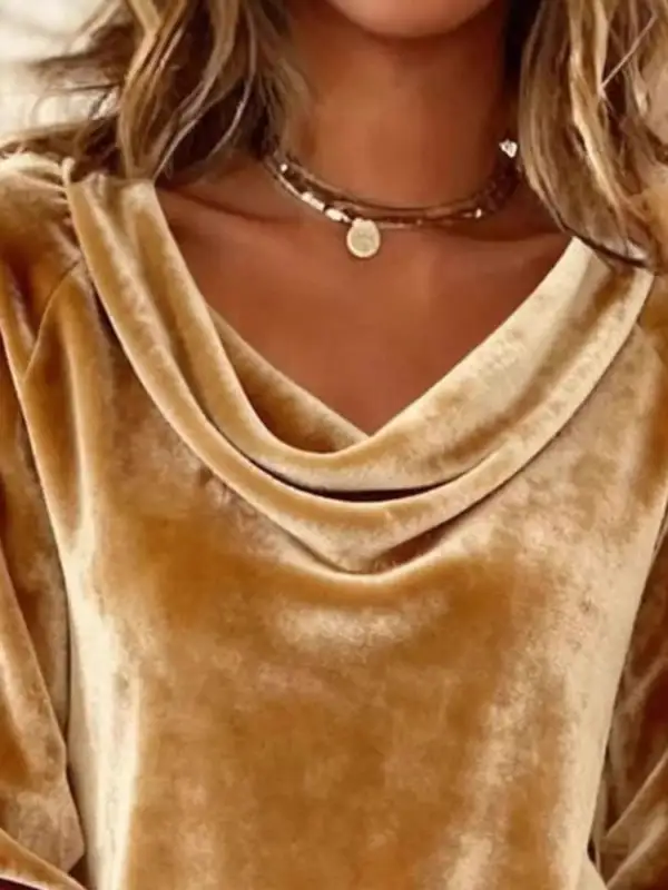 Velvet Long Sleeve Top