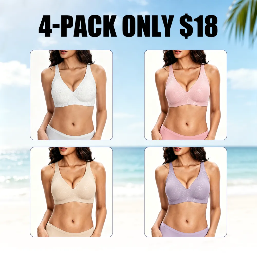 Women's Wireless Seamless Jelly Bra Deep V
