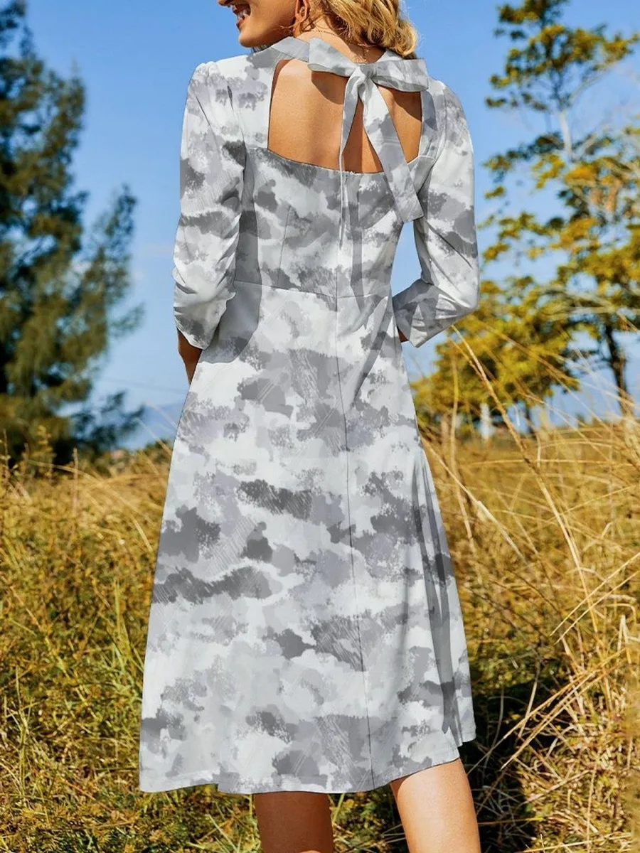 Cloud Tie-Dye Shift Dress