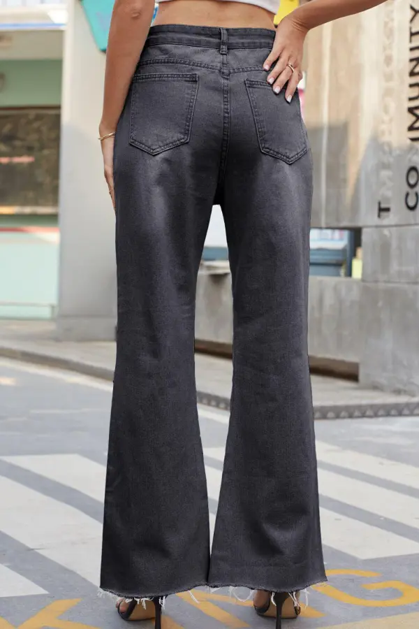 Casual Loose Fit Distressed Denim Jeans