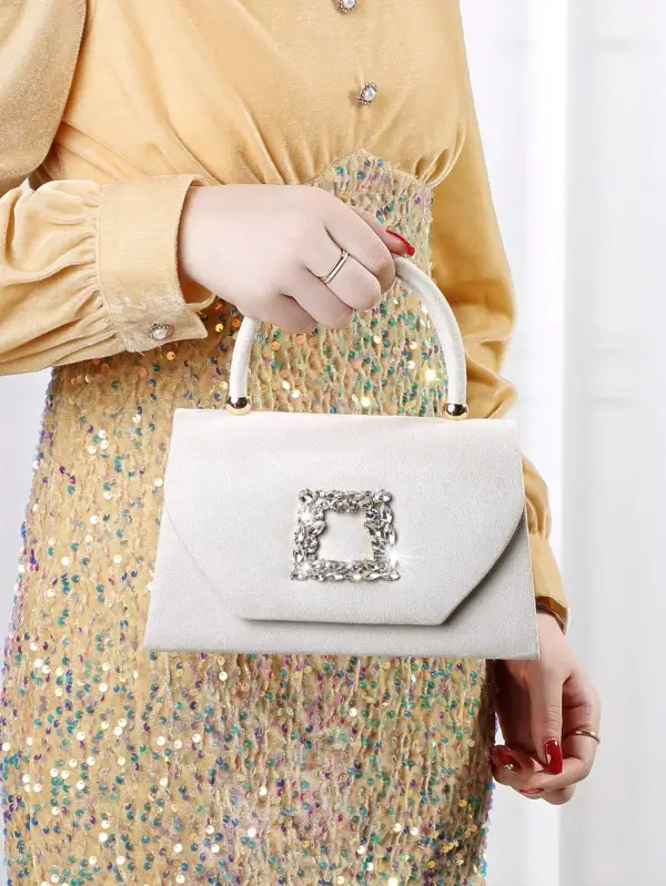 Glitter Bling Shiny Elegant and Velvet Evening Clutch Bag