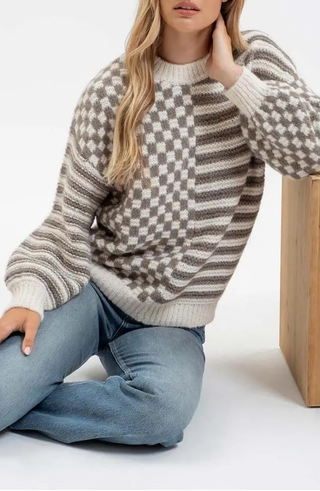 Mixed Pullover Sweater