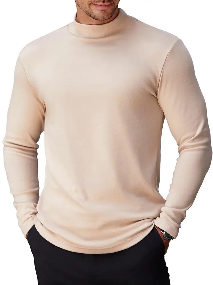 Basic Thermal Turtleneck Pullover Shirt Hoodie