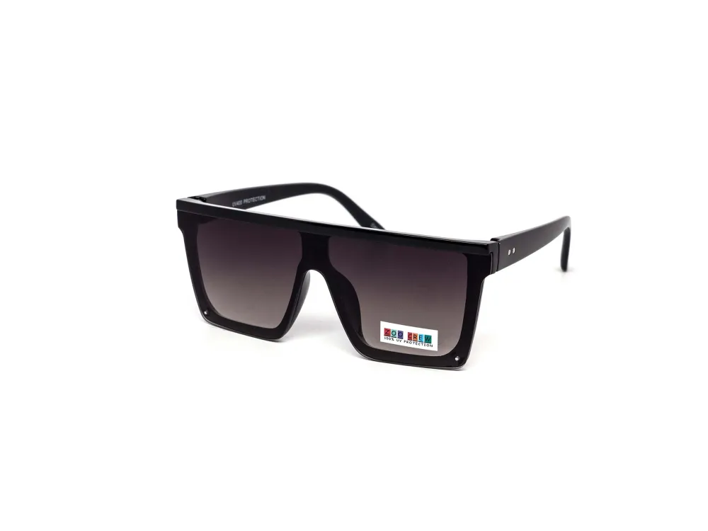 12-Pack Kids Oversized Shield Square Gradient Sunglasses