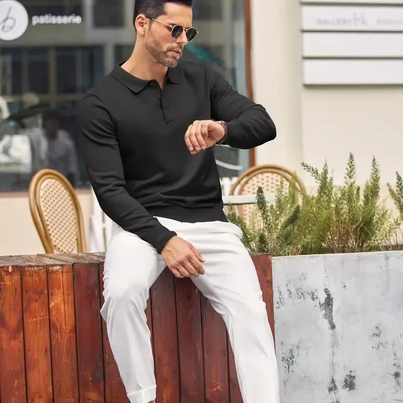 💥DON'T MISS OUT!⏰Men‘s Stretch Cotton Polo Slim-Fit Classic Knit Shirt🛒Final Day Clearance!🔥