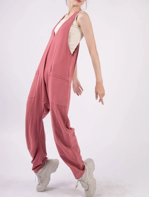 Loose Fit Knit Baggy Jumpsuit