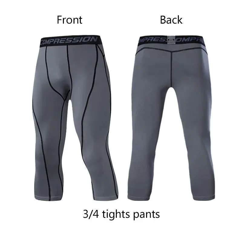 Men’s Compression Pants – High Elasticity Fitness Tights for Running, Cycling, Basketball, Soccer & Gym