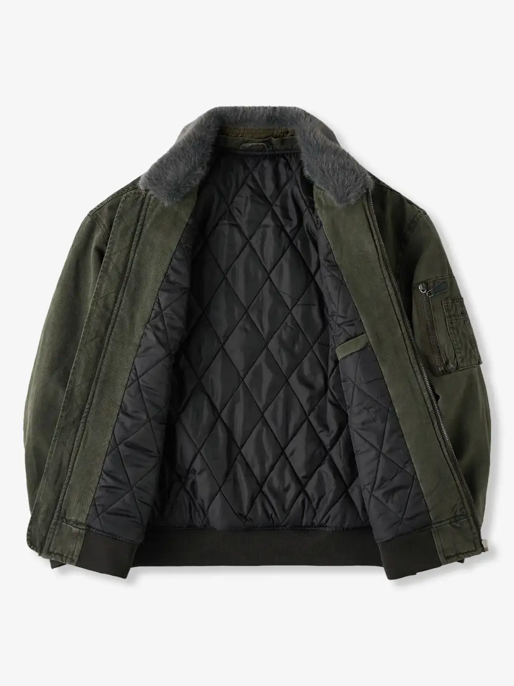 Men's Textured Bomber Jacket