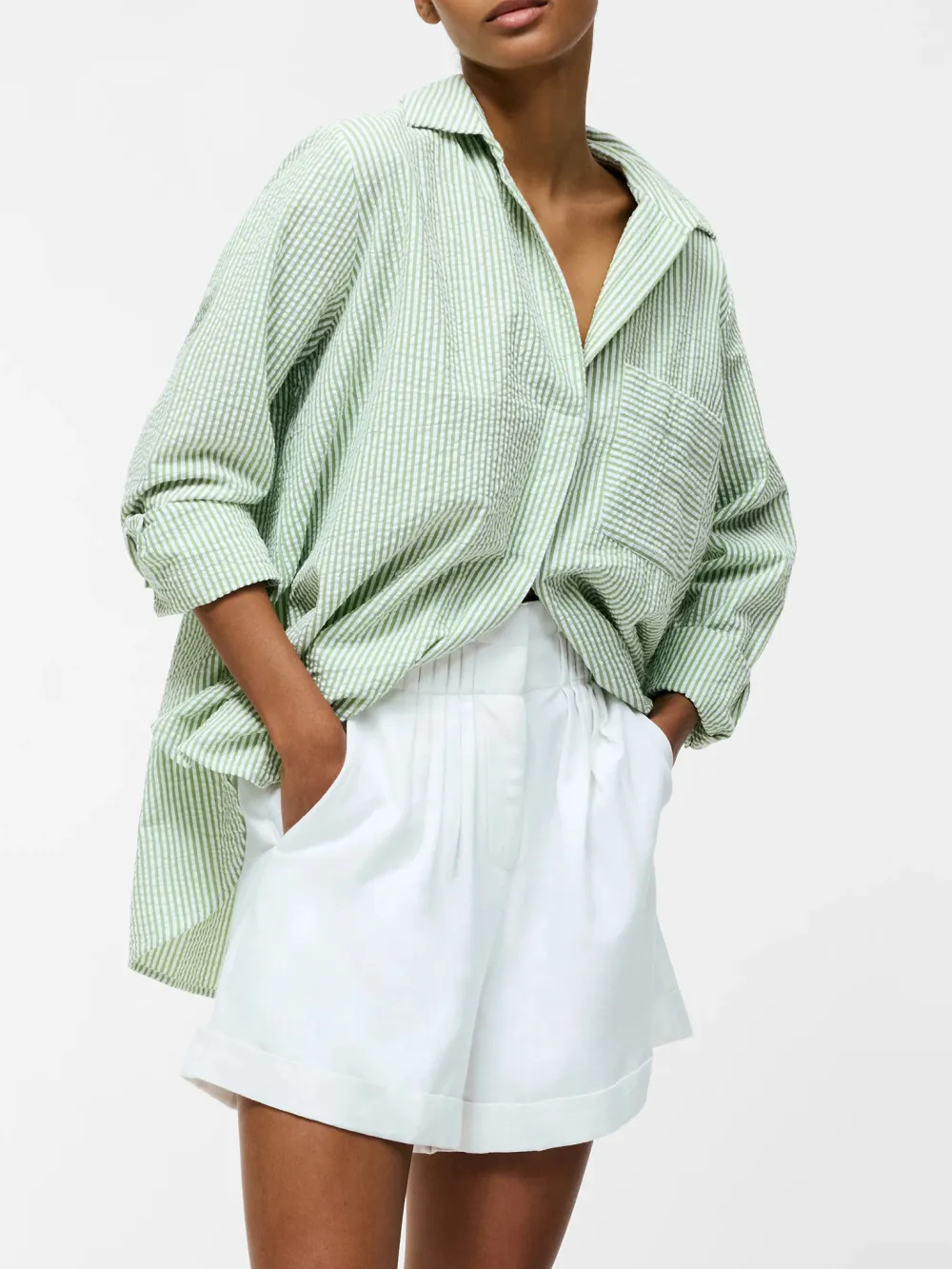 Versatile Casual Holiday Style Solid Color Loose Shorts
