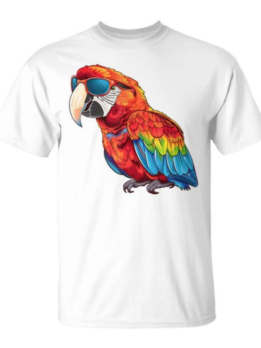 Parrot Graphic Round Neck T-Shirt