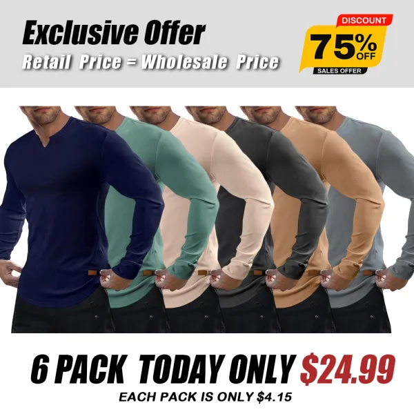 Men's solid color casual slim fit T-shirt