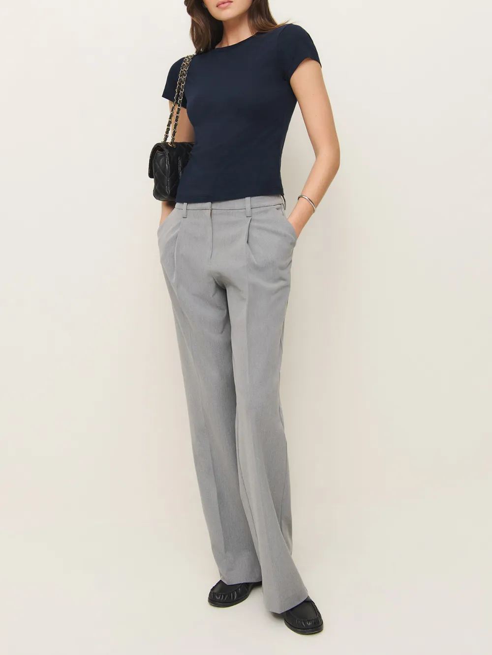 Basic Crew Neck Knit T-Shirt