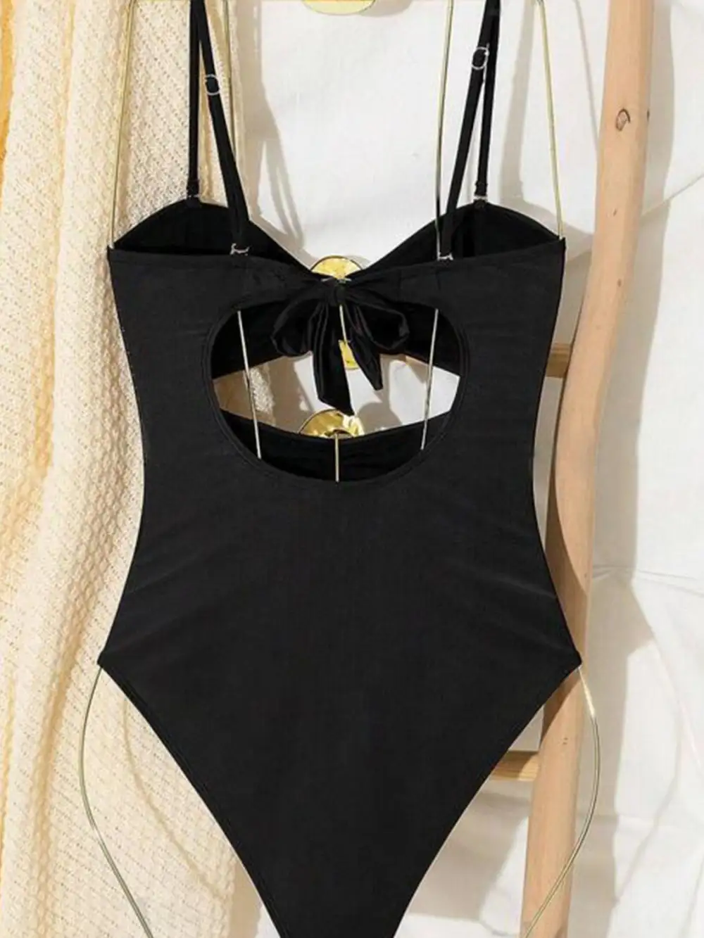 Panel Detail Sweetheart Neck One Piece Swimsuit