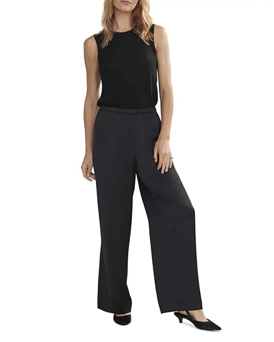 Pull On Style Wide Leg Pants