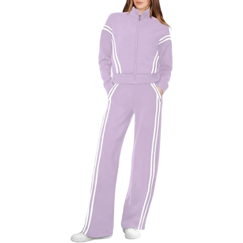 Lounge Sets for Women 2025 Sweatsuit 2 Piece Outfits Sweatshirt Wide Leg Sweatpant Tracksuit Matching Set
