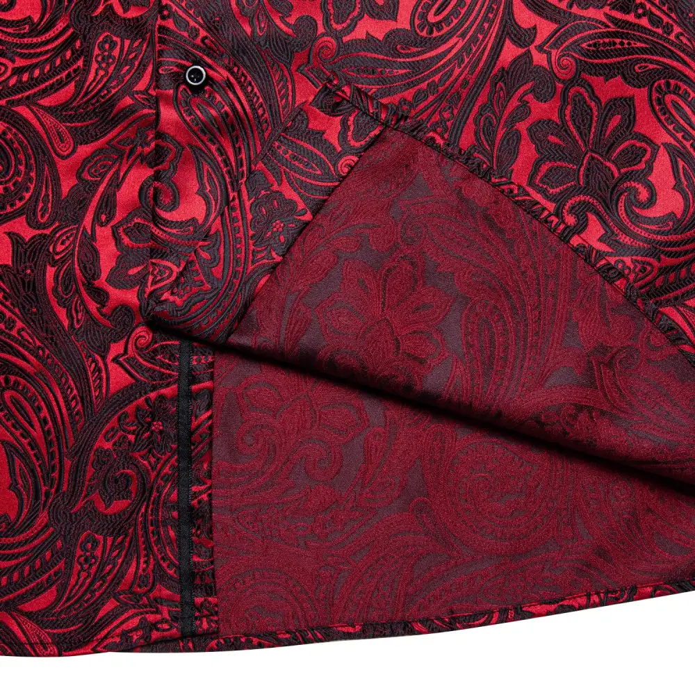 Paisley Long Sleeve Slim Fit Dress Shirt
