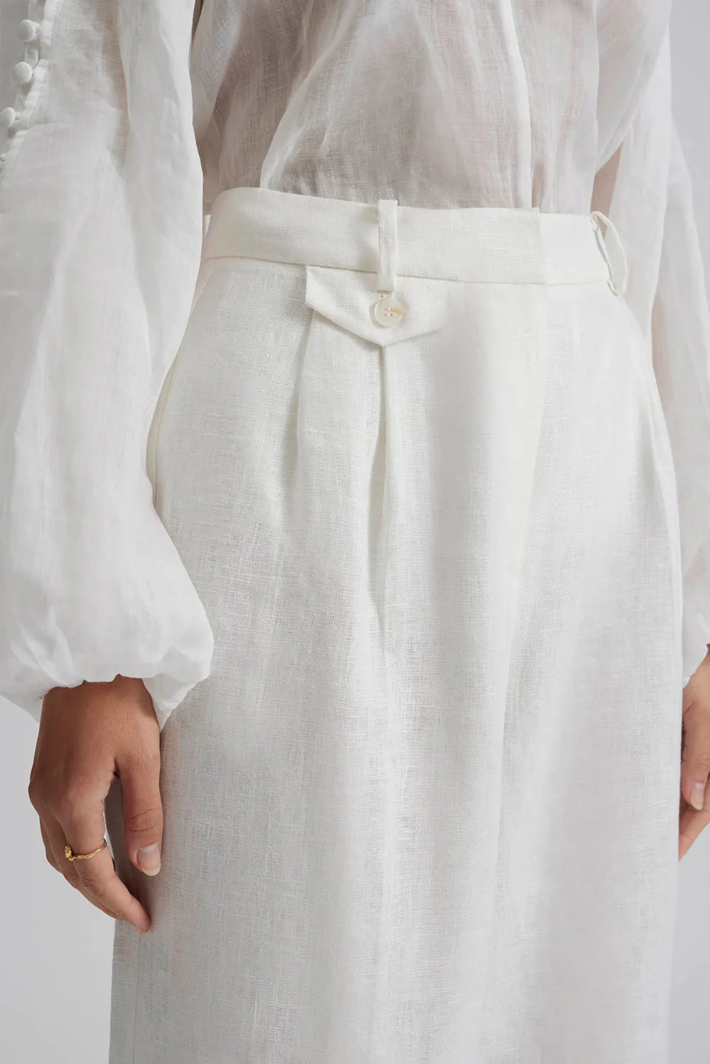 Wide Leg Drawstring Trousers