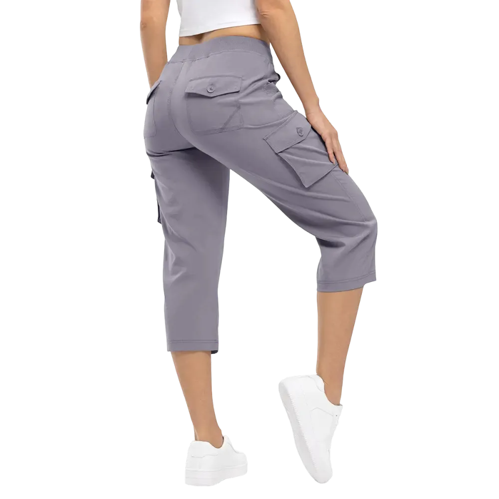 Women's Cargo Pants Plus Size Outdoor Lightweight Capris Casual Trip Loose Shorts