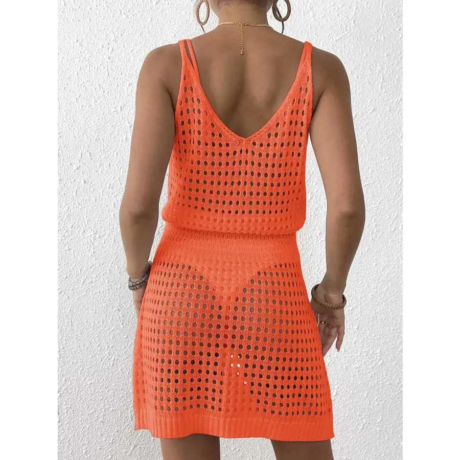 Everyday Crochet Knit Cover Up Mini Dress