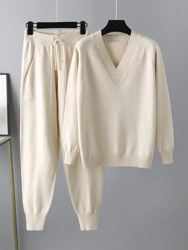 Relaxed Harem Sweater And Pants Set