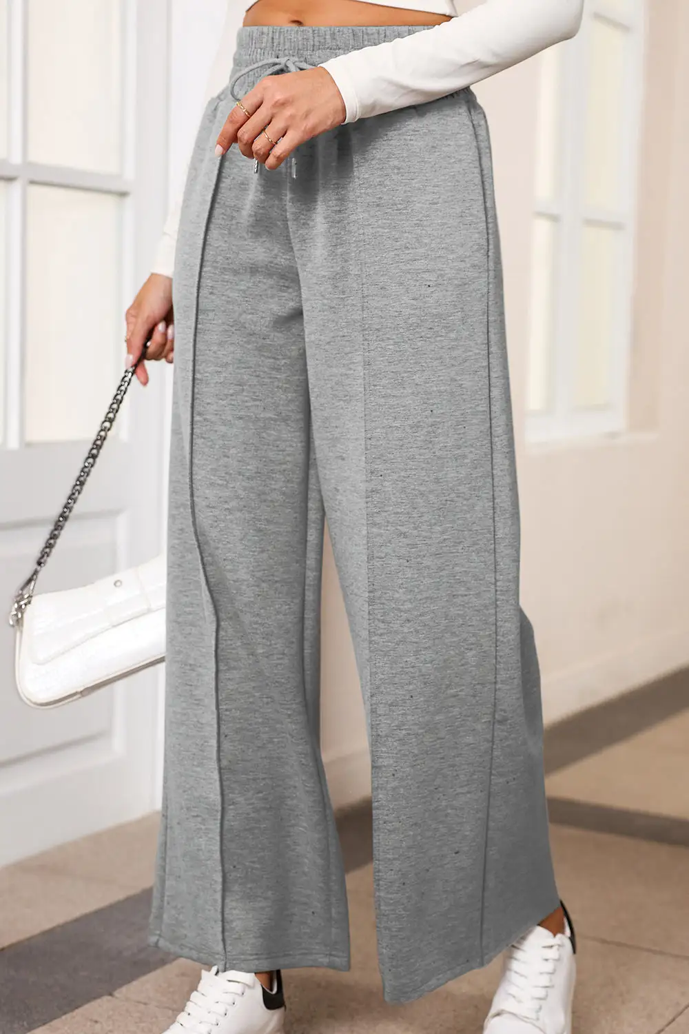 Clean Wide Leg Drawstring Pants
