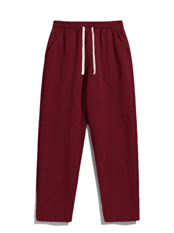 Men’s Regular Fit Solid Drawstring Waist Sweatpants