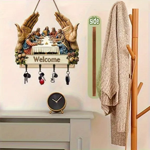2D Jesus and Disciples Wall Art Keychain