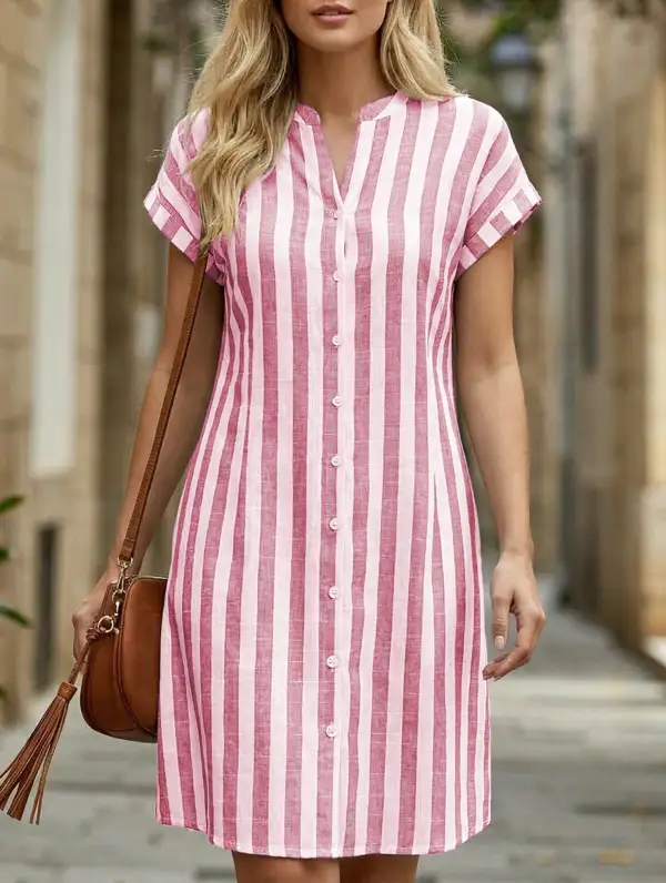 Striped Relaxed Button Shirt