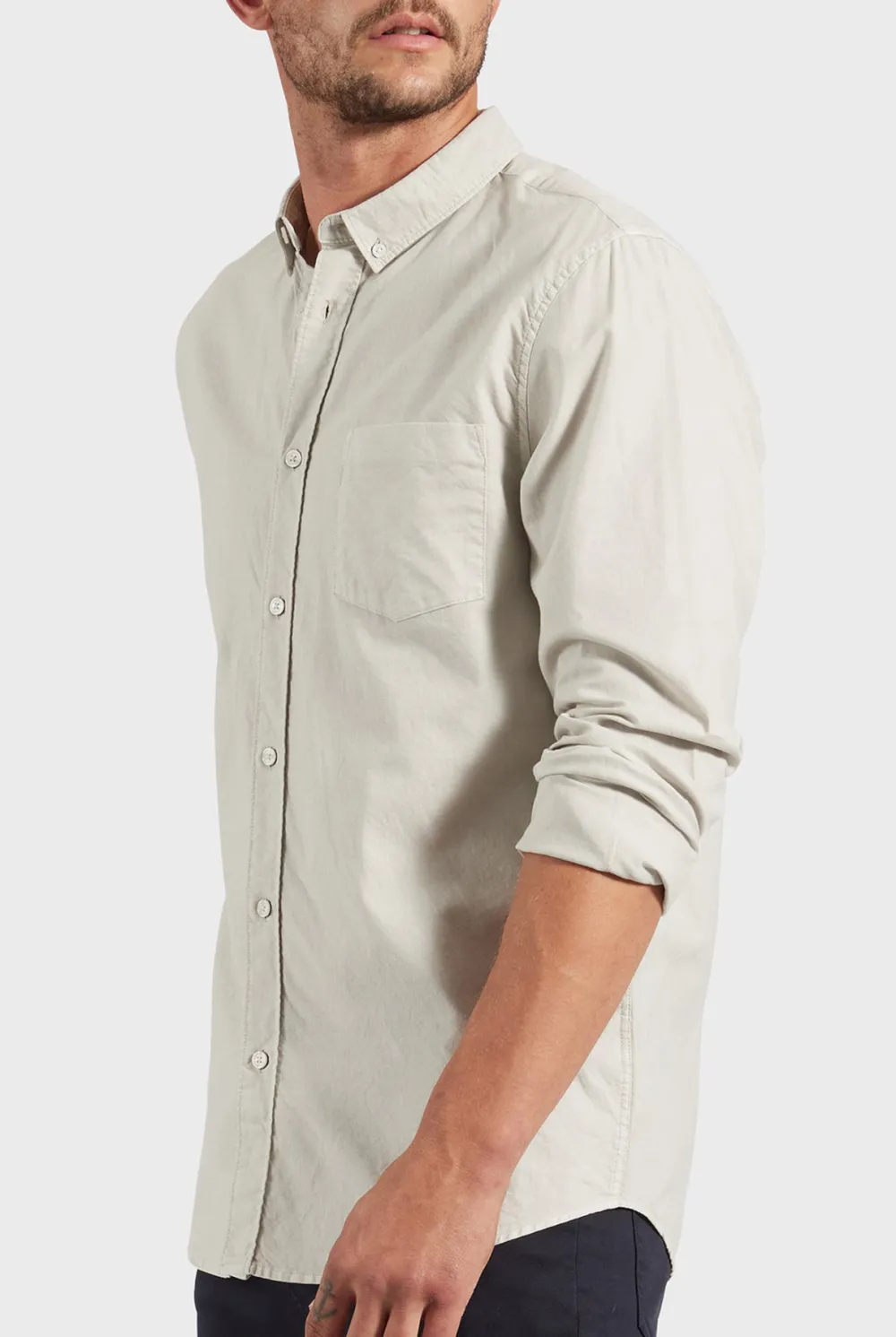 Vintage Pinstriped Oxford Long Sleeve Shirt