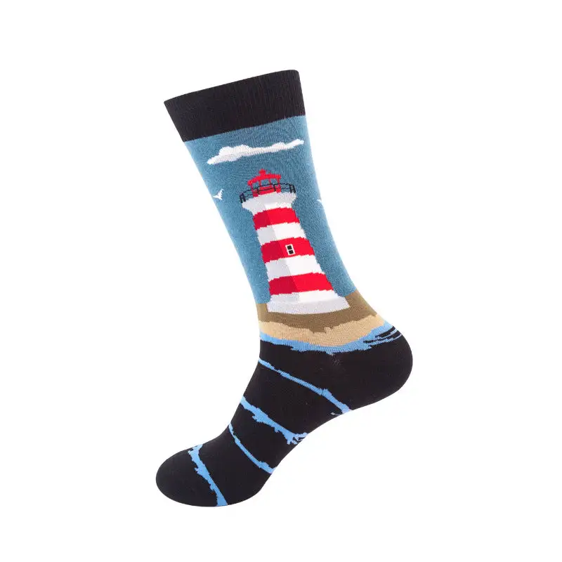 Nautical Pattern Casual Socks