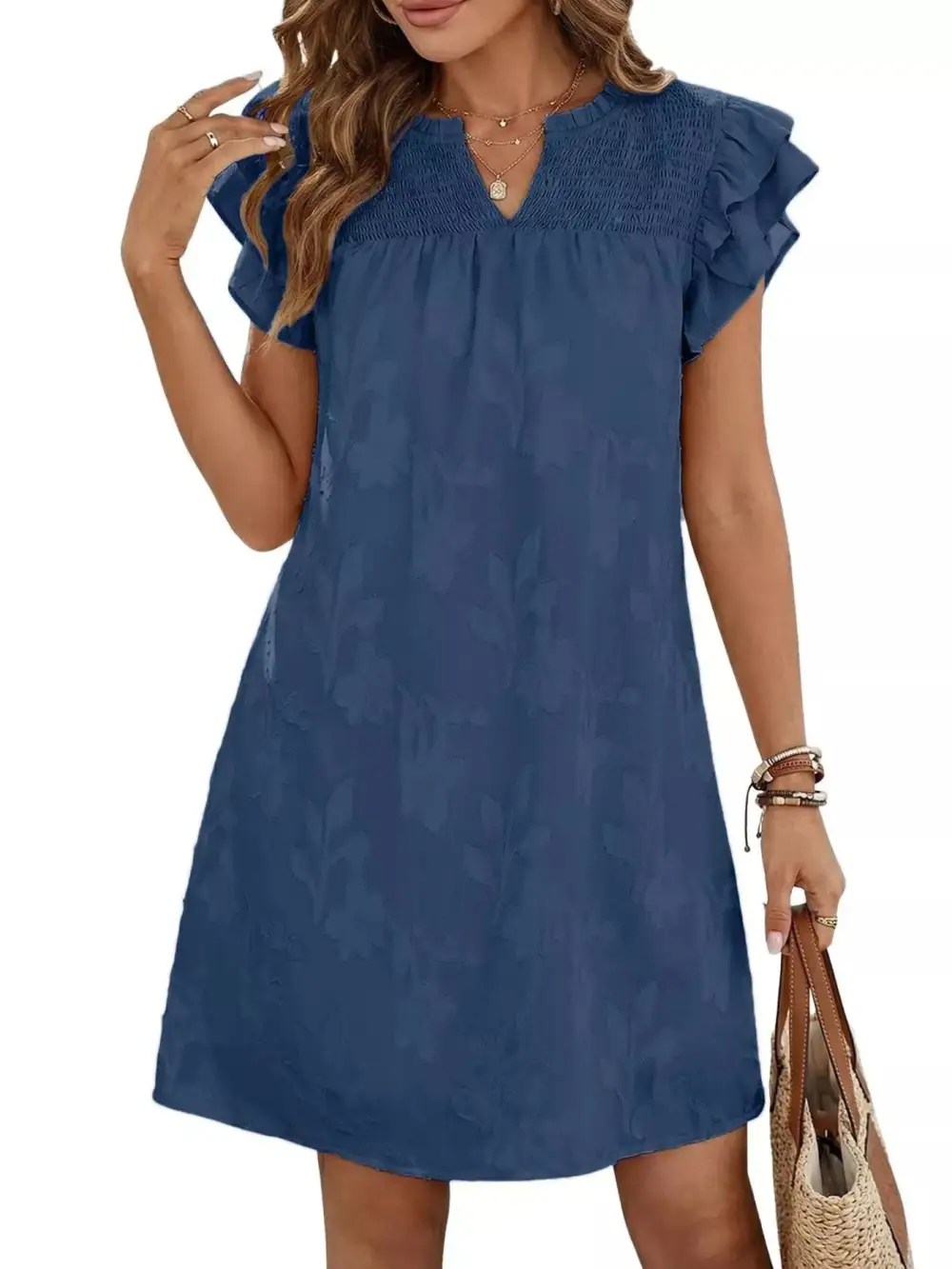 Floral Ruffle Mini Dress