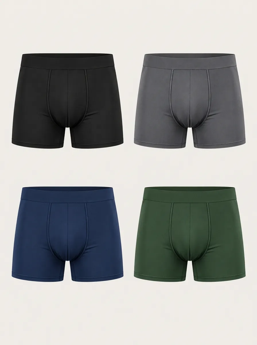 Men's Multicolor Essential Boxer Briefs 4-Pack