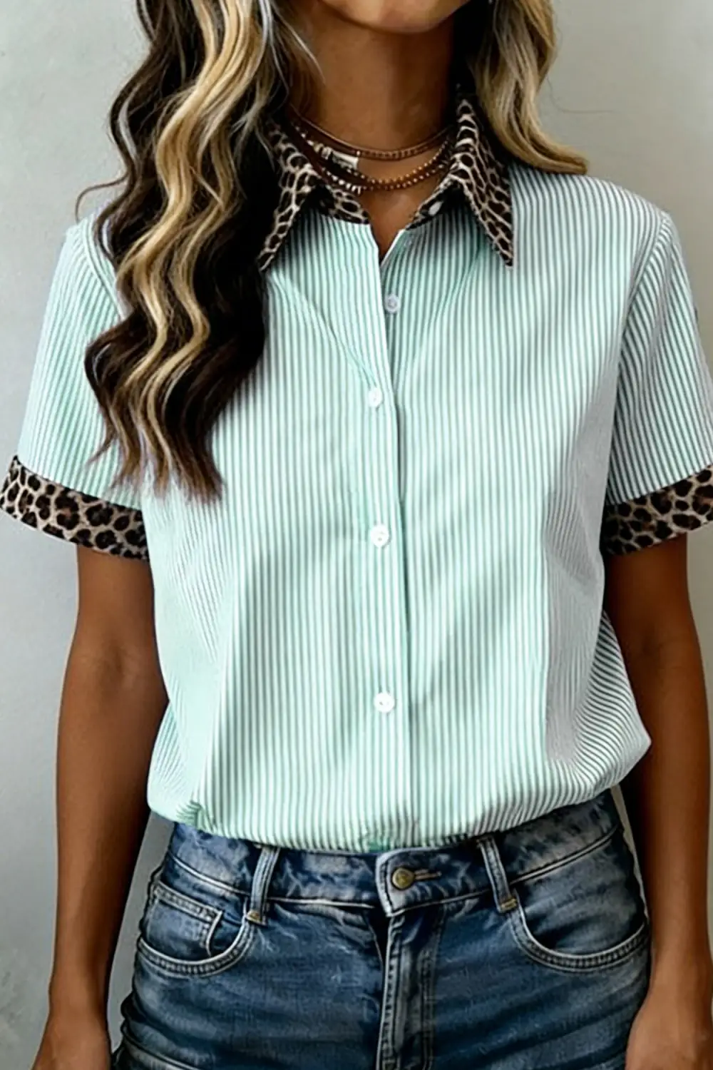 Relaxed Short Sleeve Collared Casual Shirt
