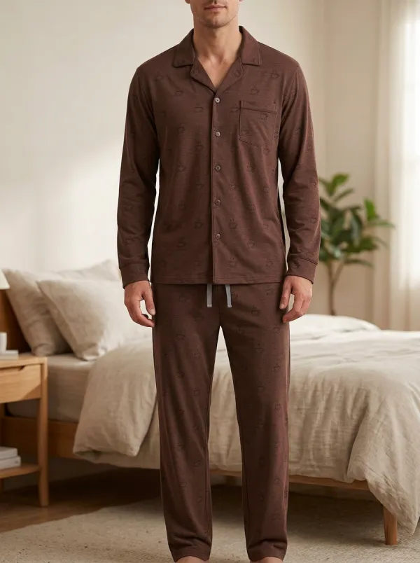 Relaxed Motif Classic Men's Pajama Set
