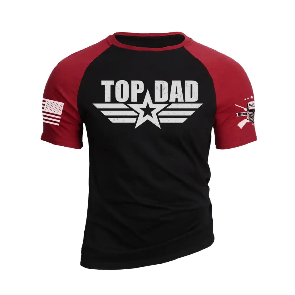 TOP DAD RAGLAN GRAPHIC TEE